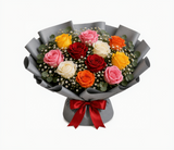 Rainbow Roses & KitKat Chocolate Delight Combo