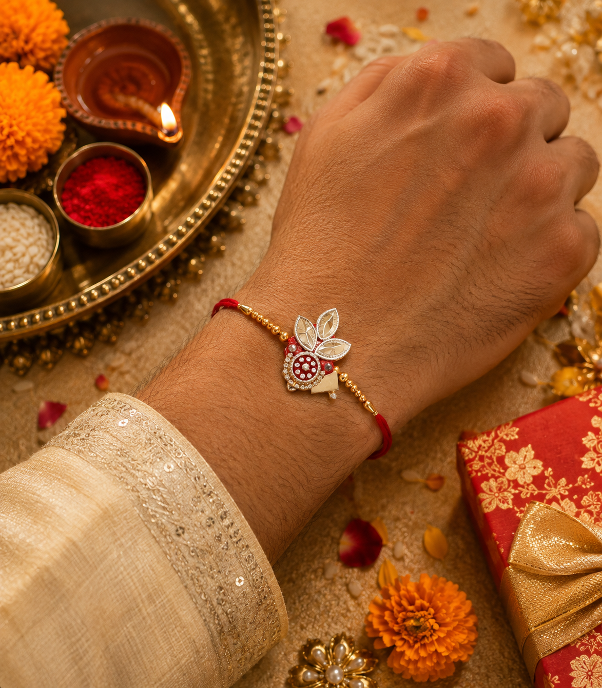 Raktika Lotus Charm Rakhi