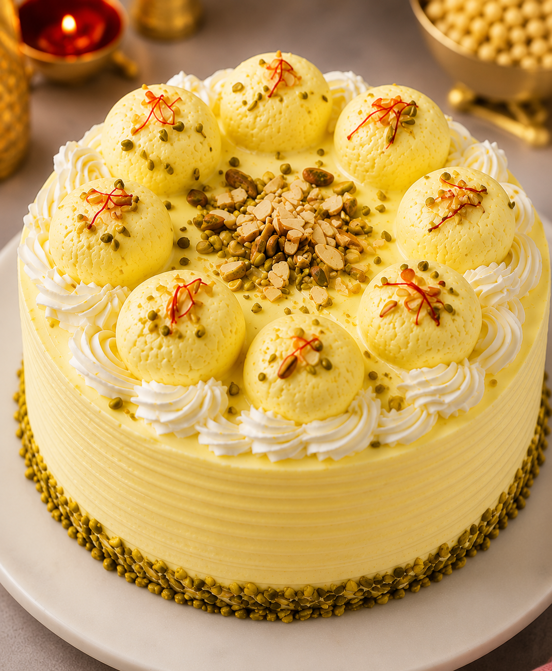 Rasmalai Burst Cake