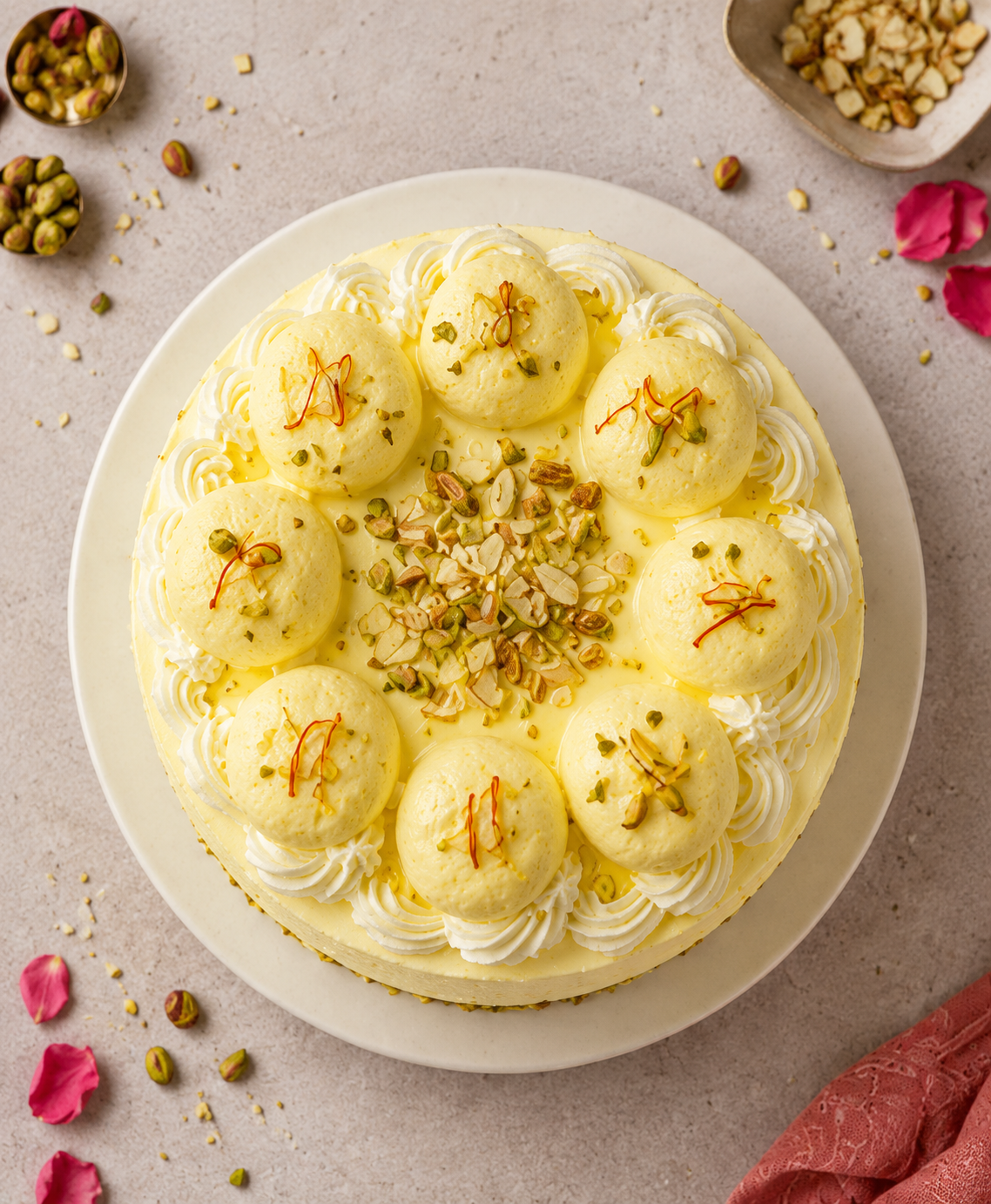 Rasmalai Burst Cake