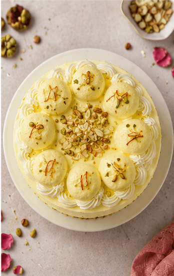 Rasmalai Burst Cake