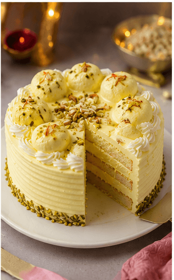 Rasmalai Burst Cake