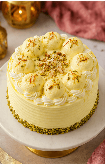 Rasmalai Burst Cake