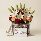 Royal Blush Lily Rose Hatbox