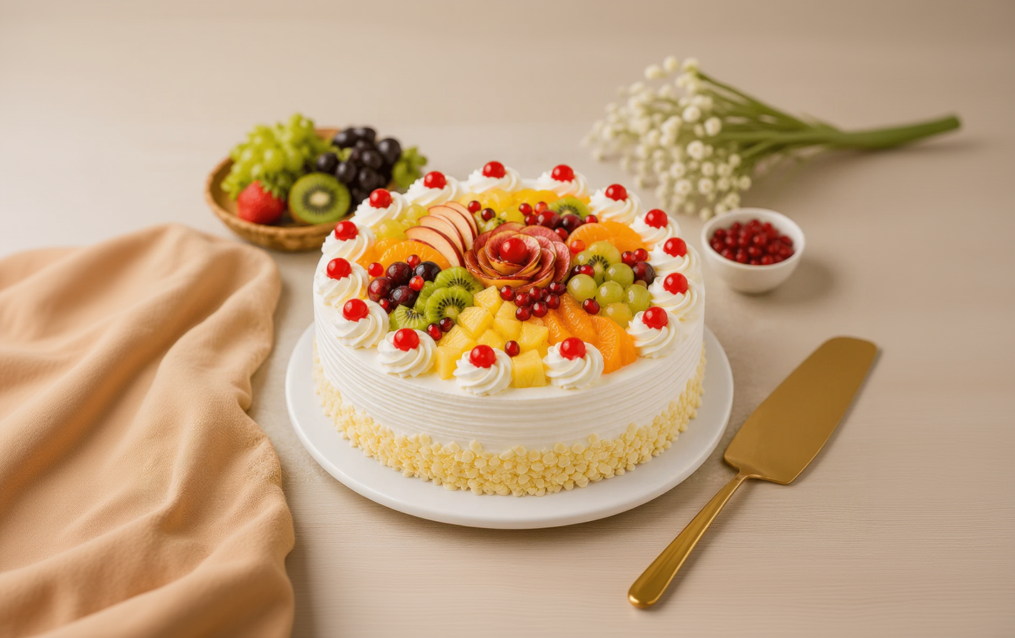 Royal Fresh Fruit Cream Cake