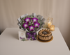 Royal Purple Orchids & Chocolate Truffle Birthday Combo