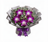 Royal Purple Orchids & Chocolate Truffle Birthday Combo