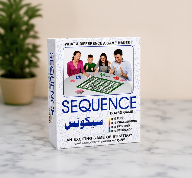 Sequence Strategy Board Game – English & Arabic Edition