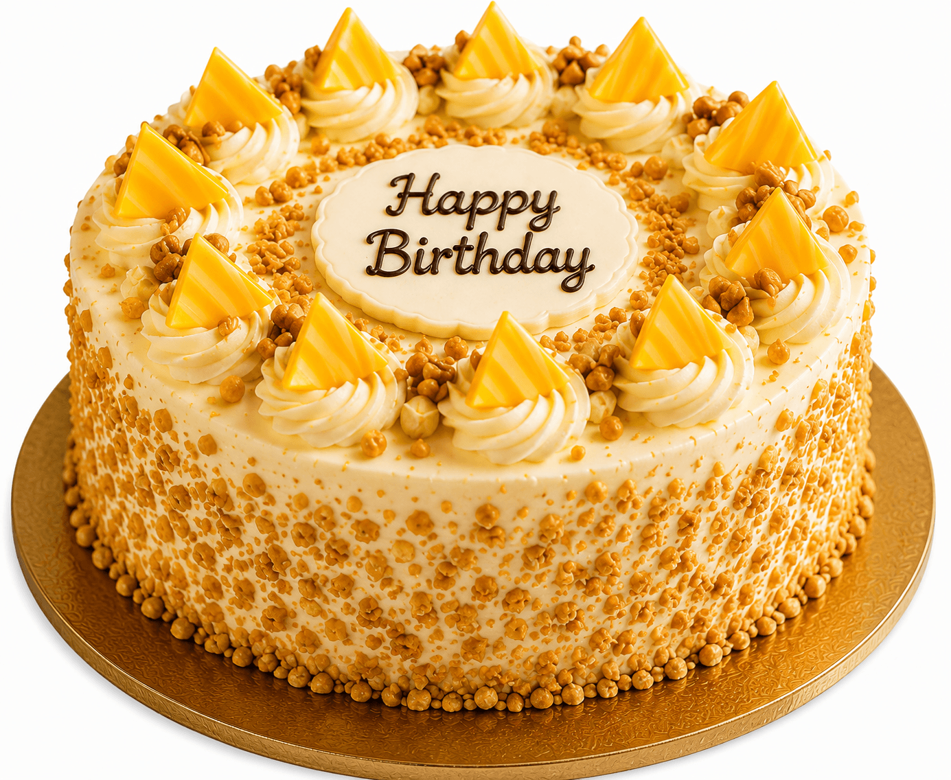 Sunflower Bouquet with Butterscotch Cake