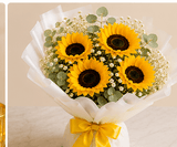 Cheerful Sunflowers & Pineapple Birthday Cake Combo