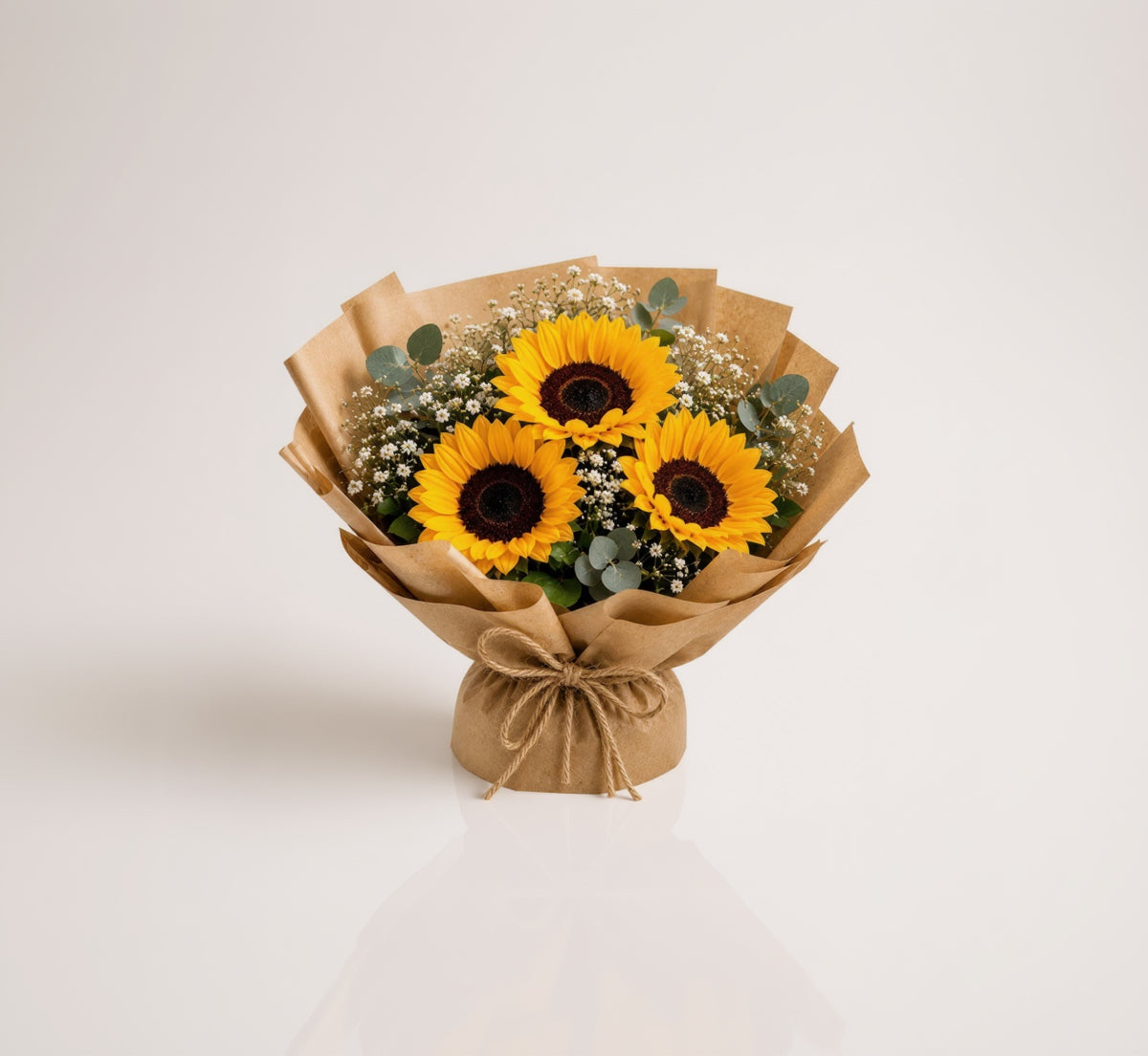 Sunflowers & Yellow Roses Pineapple Anniversary Celebration Combo