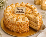 Sunshine Birthday Combo – Sunflower Bouquet & Butterscotch Cake