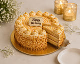 Sunshine Birthday Combo – Sunflower Bouquet & Butterscotch Cake