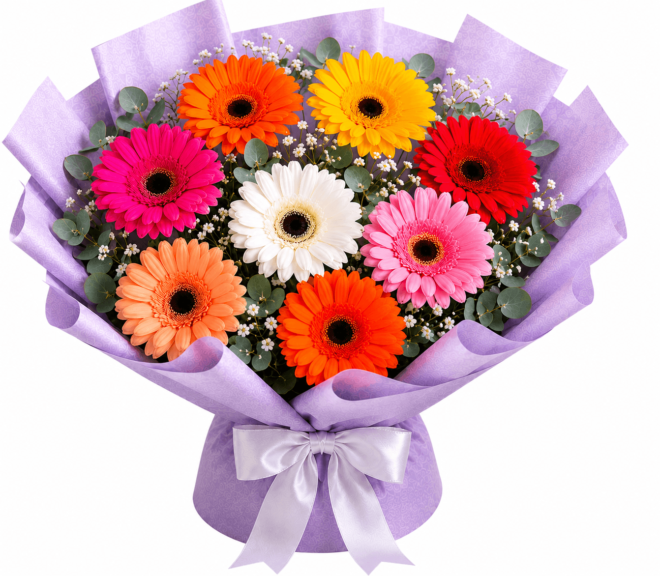 Vibrant Gerberas & Oreo Chocolate Cake Combo