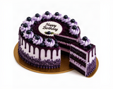 White Roses & Blueberry Bliss Cake Combo