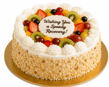 White Roses & Fresh Fruit Get Well Soon Combo