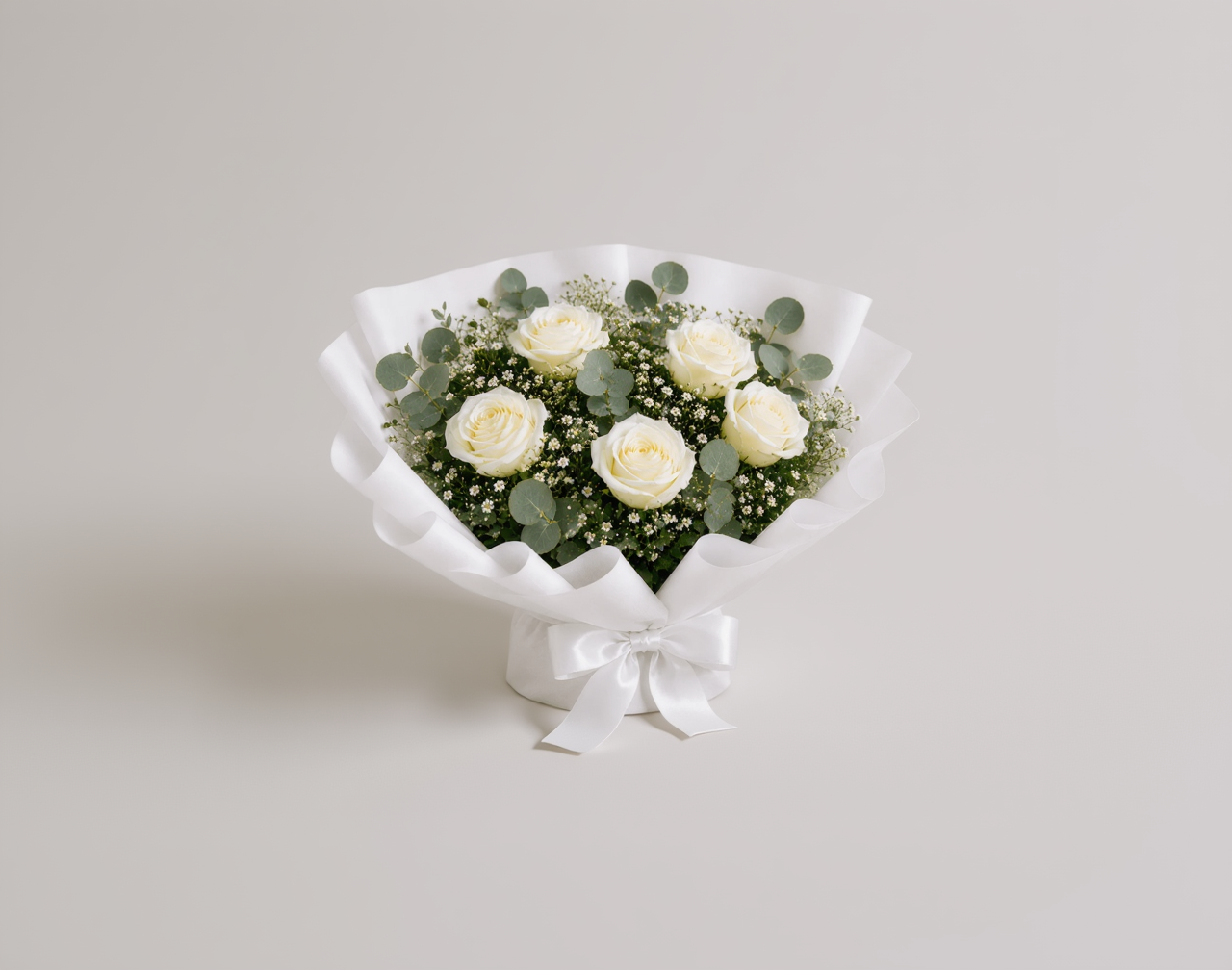 White Roses & Fresh Fruit Get Well Soon Combo