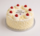 White Roses, Purple Orchids & White Forest Anniversary Celebration Combo
