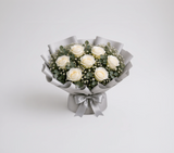 White Roses & White Forest Birthday Celebration Combo