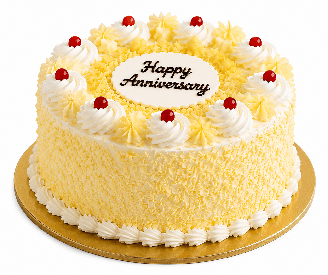 Yellow & White Roses Pineapple Anniversary Celebration Combo