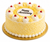 Yellow & White Roses Pineapple Anniversary Celebration Combo