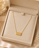 11:11 Gold-Tone Minimalist Rectangle Pendant Necklace