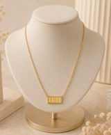 11:11 Gold-Tone Minimalist Rectangle Pendant Necklace