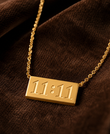 11:11 Gold-Tone Minimalist Rectangle Pendant Necklace