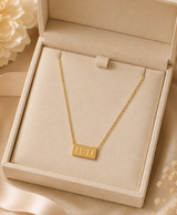 11:11 Gold-Tone Minimalist Rectangle Pendant Necklace