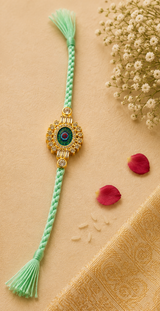Mint Green Evil Eye Designer Rakhi