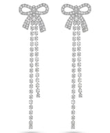 Dazzling Bow Crystal Drop Earrings