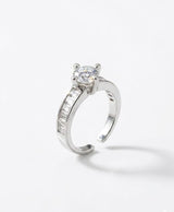 Radiant Solitaire Adjustable Ring