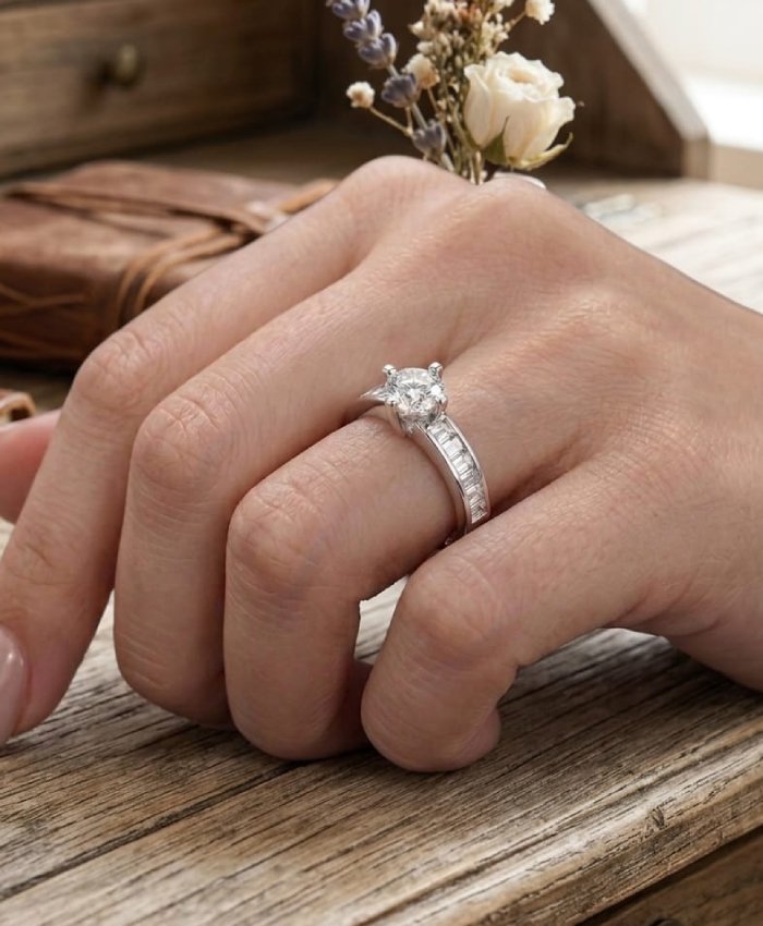 Radiant Solitaire Adjustable Ring