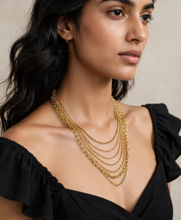 Celestia Multi-Layered Chain Necklace