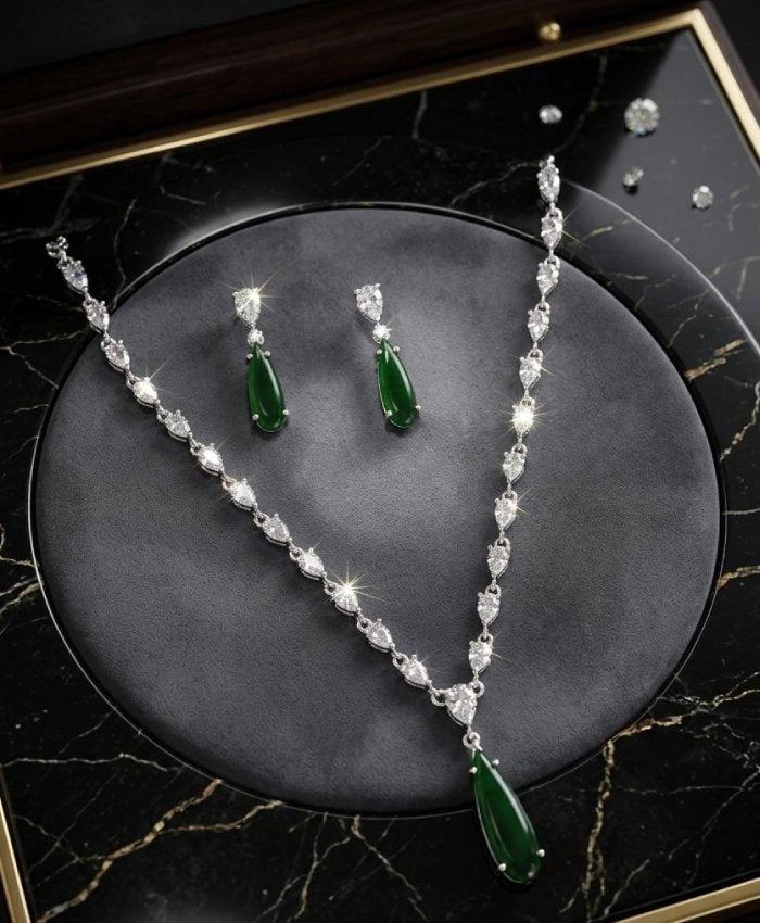 Emeraldé Teardrop Elegance Jewellery Set