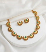 Ruhani Crescent Heritage Necklace and Earrings Set