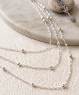 Celeste Silver Beaded Layered Necklace