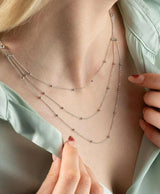 Celeste Silver Beaded Layered Necklace