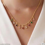 Kaleidoscope Multicolour Square Charm Necklace