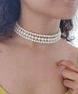 Pearl Harmony Multi-Strand Choker Necklace