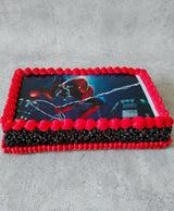 Action Spider-Man Rectangular Chocolate Chip Photo Cake