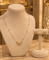 Elegant Gold Bow Necklace & Matching Earrings Set