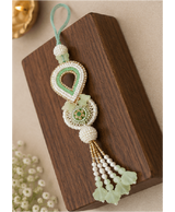 Mint Green Pearl Designer Lumba Rakhi