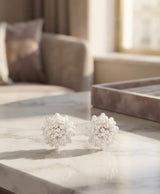 Pearl Cluster Stud Earrings