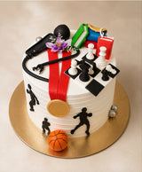 Multi-Hobby Doctor & Athlete Custom Theme Cake