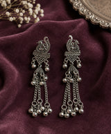 Peacock Motif Dangle Earrings