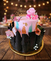 Pink Floral Butterfly Chocolate Sail Cake