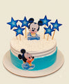 Adorable Baby Mickey Mouse Blue Star Cake