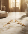 Golden Crystal Leaf Cascade Earrings
