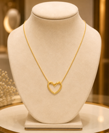 Gold-Tone Twisted Heart Pendant Necklace